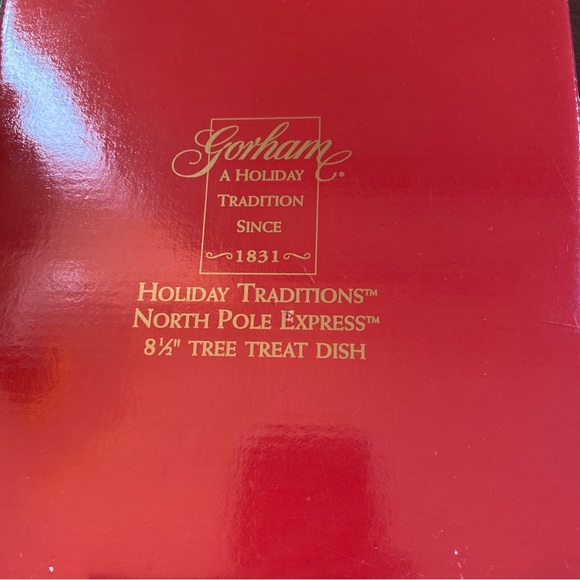 Gorham Holiday Traditions Crystal Santa Tree Dish with box - Picture 5 of 6